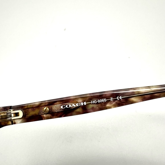 Coach HC 6065 5287 Confetti Light Brown Eyeglasses Frames 51-17-135 Flaw - Picture 6 of 7